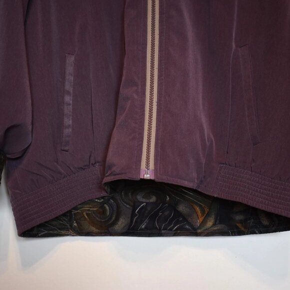 Unique Tie Material Design Reversible Jacket Purple Jacket, Reversible, Zip-Up, - Picture 8 of 12
